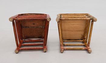 STOLAR, 10 st (6 + 4 snarlika), allmoge, 1700/1800-tal.