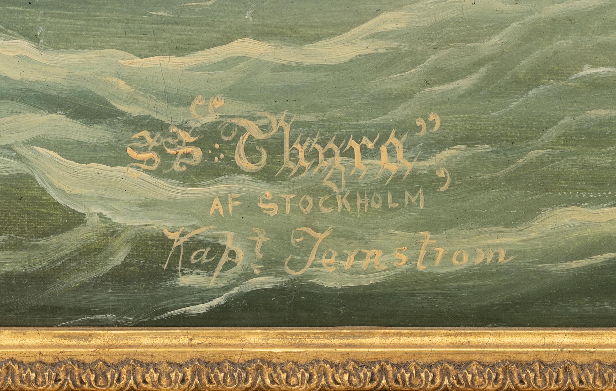 Ship portrait, 19th century. "SS Thyra af Stockholm".