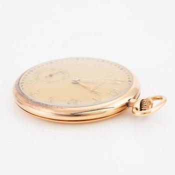 Georg Goeser, Zurich, pocket watch, 14K gold, 43.5 mm.