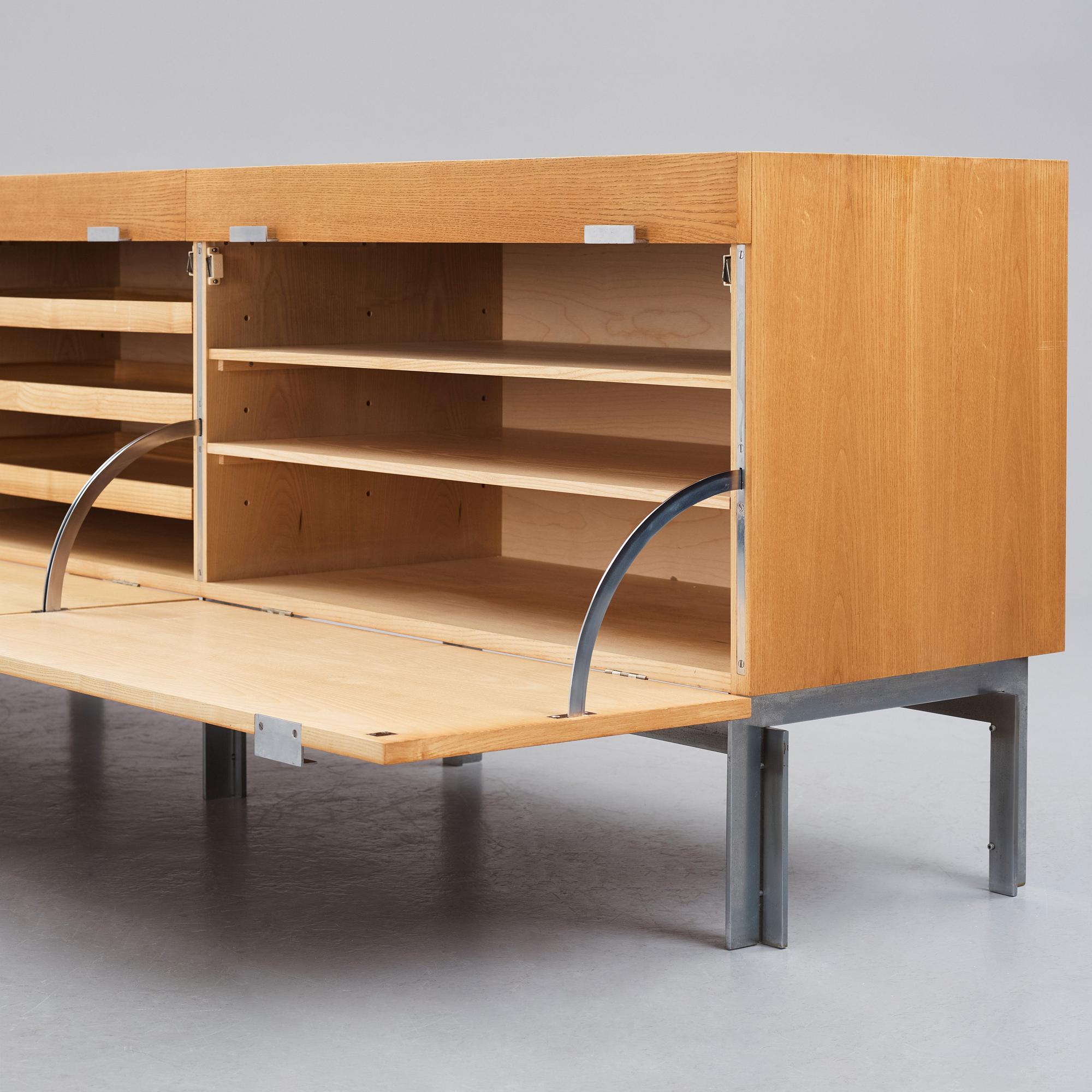 Preben Fabricius & Jørgen Kastholm, attributed to, a large sideboard, presumably executed by cabinetmaker Poul Bachmann, Denmark 1966–1970.