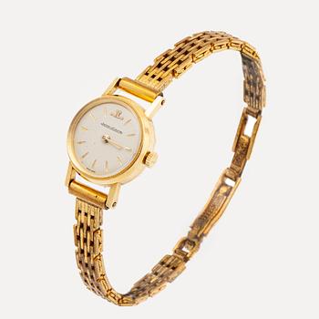 Jaeger-le Coultre wrist watch, 18K gold, 15 mm, manual, strap metal.