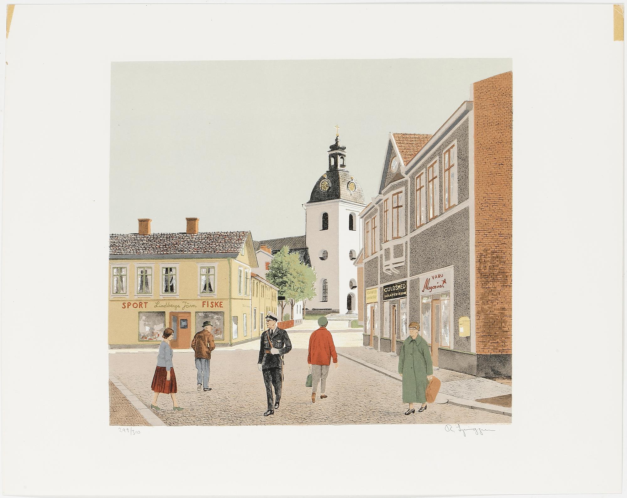 REINHOLD LJUNGGREN, 5 st, litografier, signerade samt numrerade.