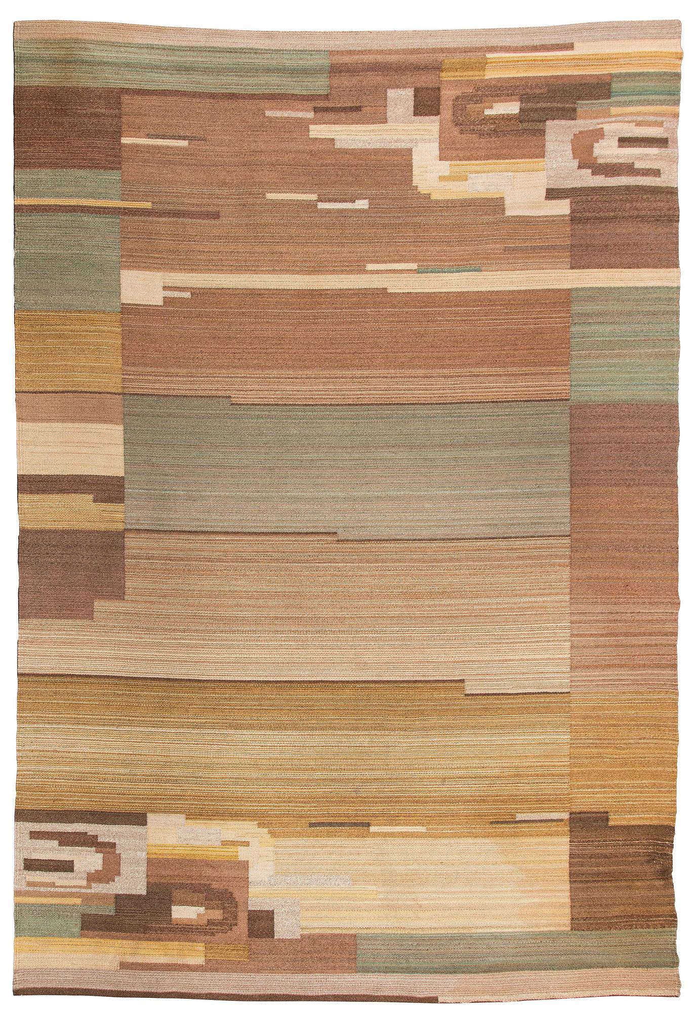 Greta Skogster-Lehtinen, karvalankamatto, Aaltosen Mattokutomo, Kiikka 1930-luku. Noin 363 x 250 cm.