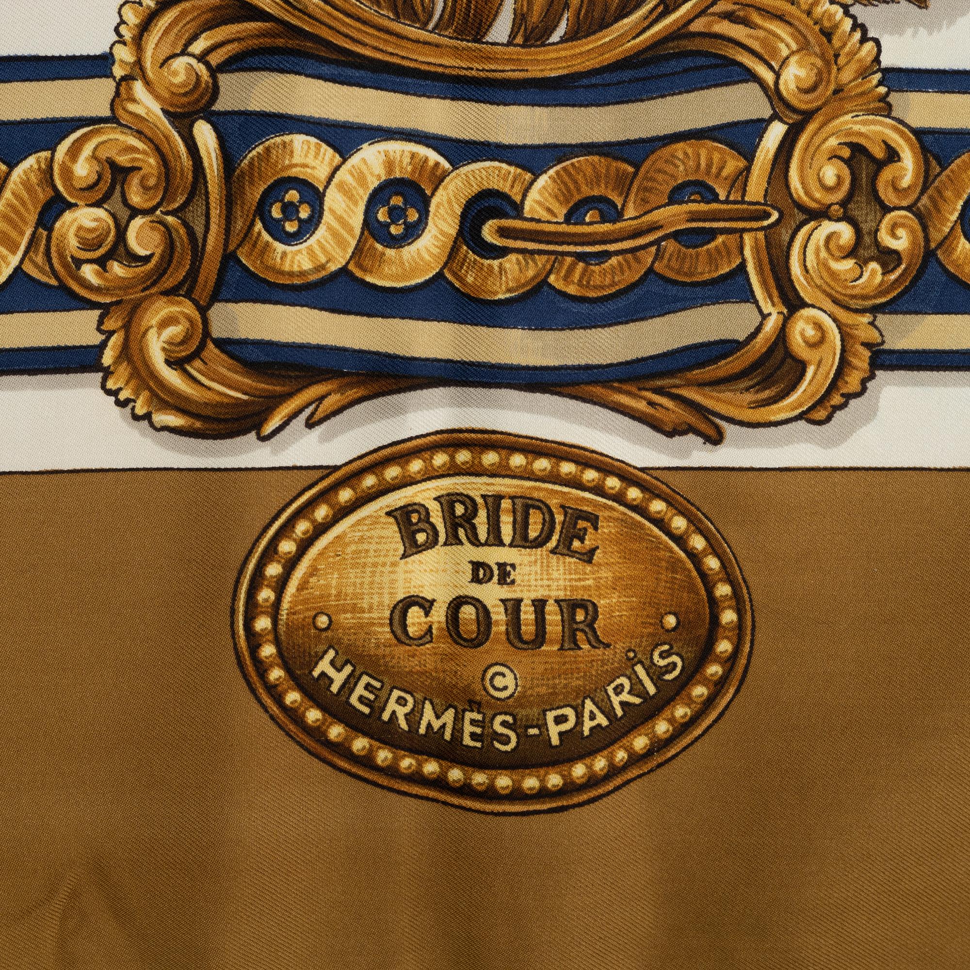 Hermès, two silk scarves.