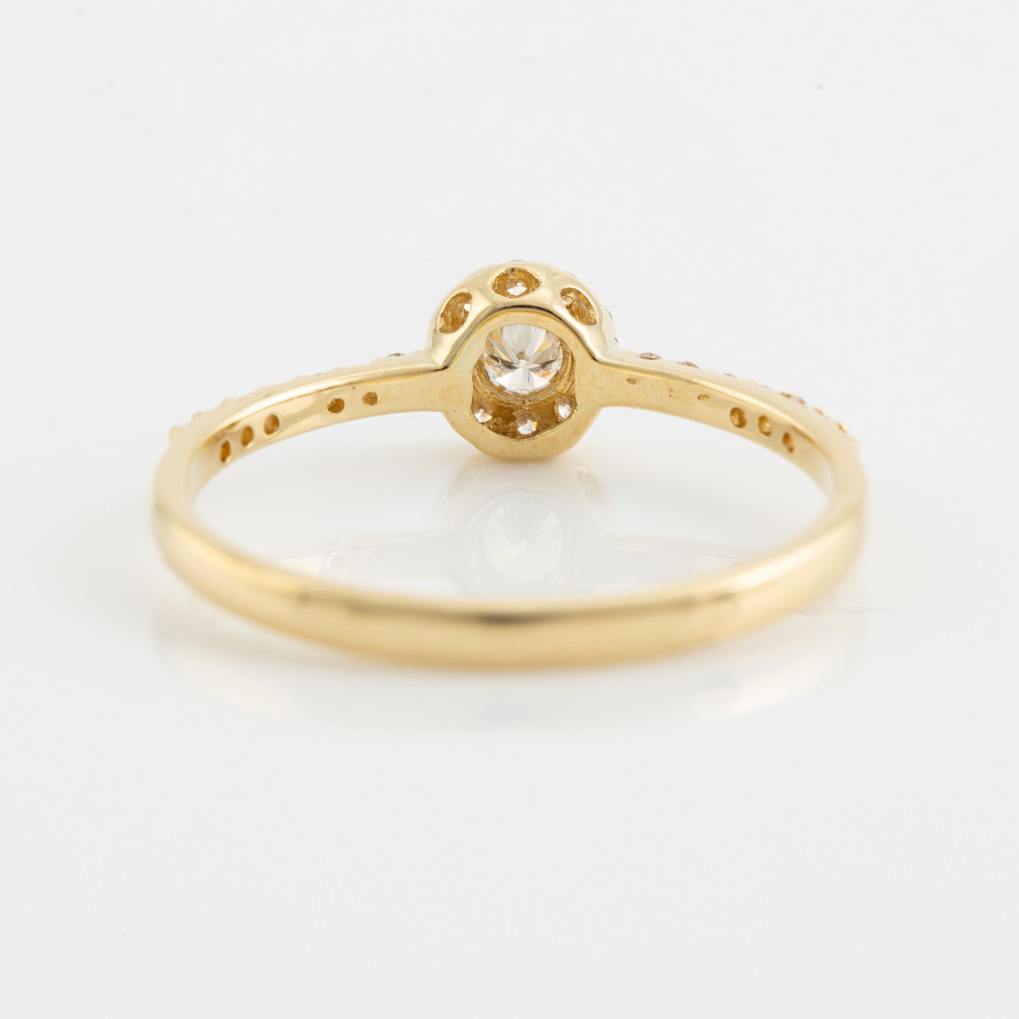 Brilliant cut diamond ring.