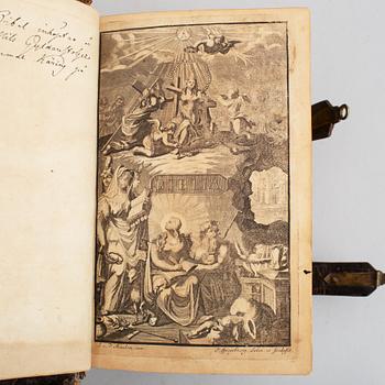 Baroque bookbinding. Provenance: De Geer / Finspong , Nils Gyldenstolpe, Thore Virgin.