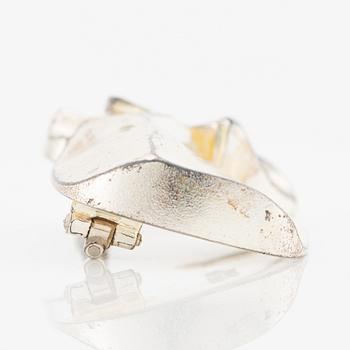 Lapponia, Brooch, sterling silver, designed by Björn Weckström, Finland 1981.