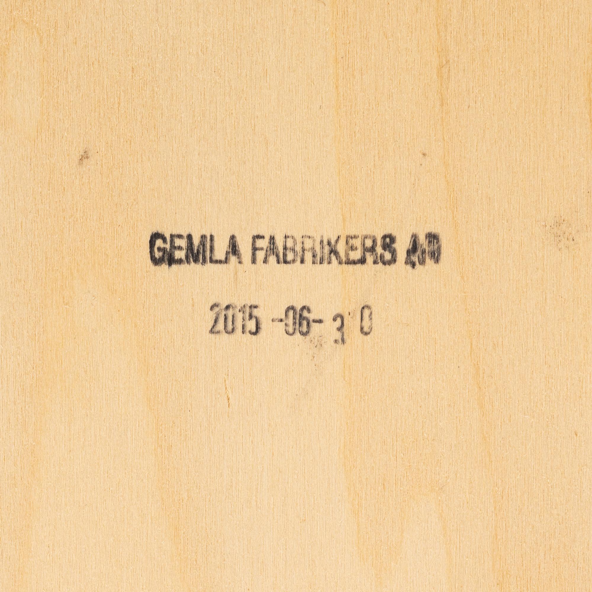 Front, a pair of beech 'Collage' chairs, Gemla, 2015.