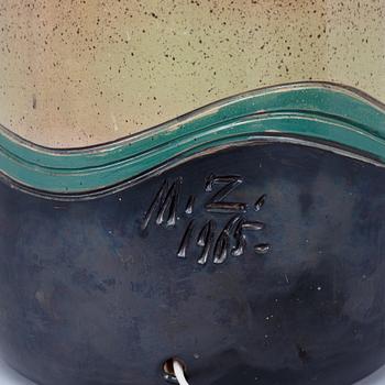 Marian Zawadzki, A ceramic floor/table lamp, Tilgmans, signed and dated 1965.