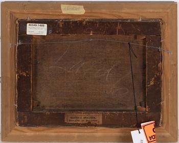 Unknown artist, 19th century, Landscape with fishermen.