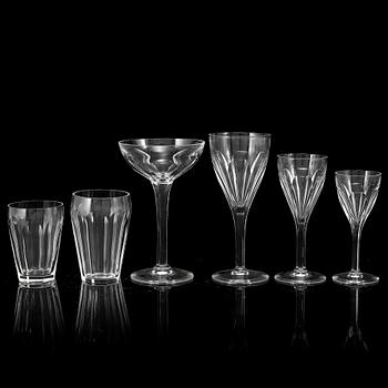 A Swedish glass service, 20th Century (58 pieces).