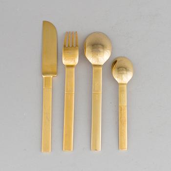 GUNNAR CYRÉN, cutlery, 66 pieces, gilt steel, "Nobel", Gense/Yamazaki.