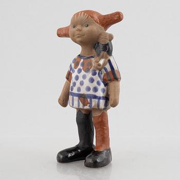 Lisa Larson, a stoneware figurine, 'Pippi Longstocking', Gustavsberg, 1969-71.