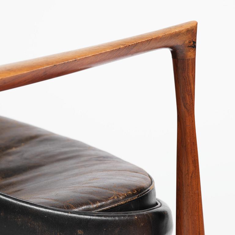 Ib Kofod-Larsen, a rosewood "Elizabeth" easy chair, cabinetmakers Christensen & Larsen, Denmark, 1950s-60s.