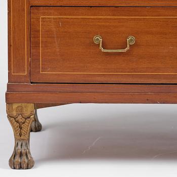 A late Gustavian mahogany writing commode in the manner of I. Löfgren, Stockholm circa 1800.