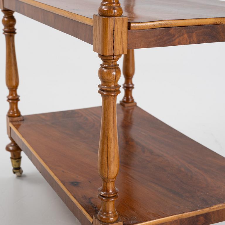 A set of two mahogany etageres. 19th Century.