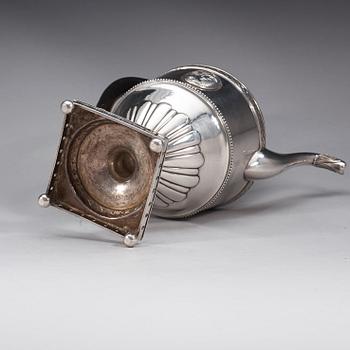 A Finnish 18th century silver coffee-pot, marks of Anders Christian Levon, Åbo 1793.