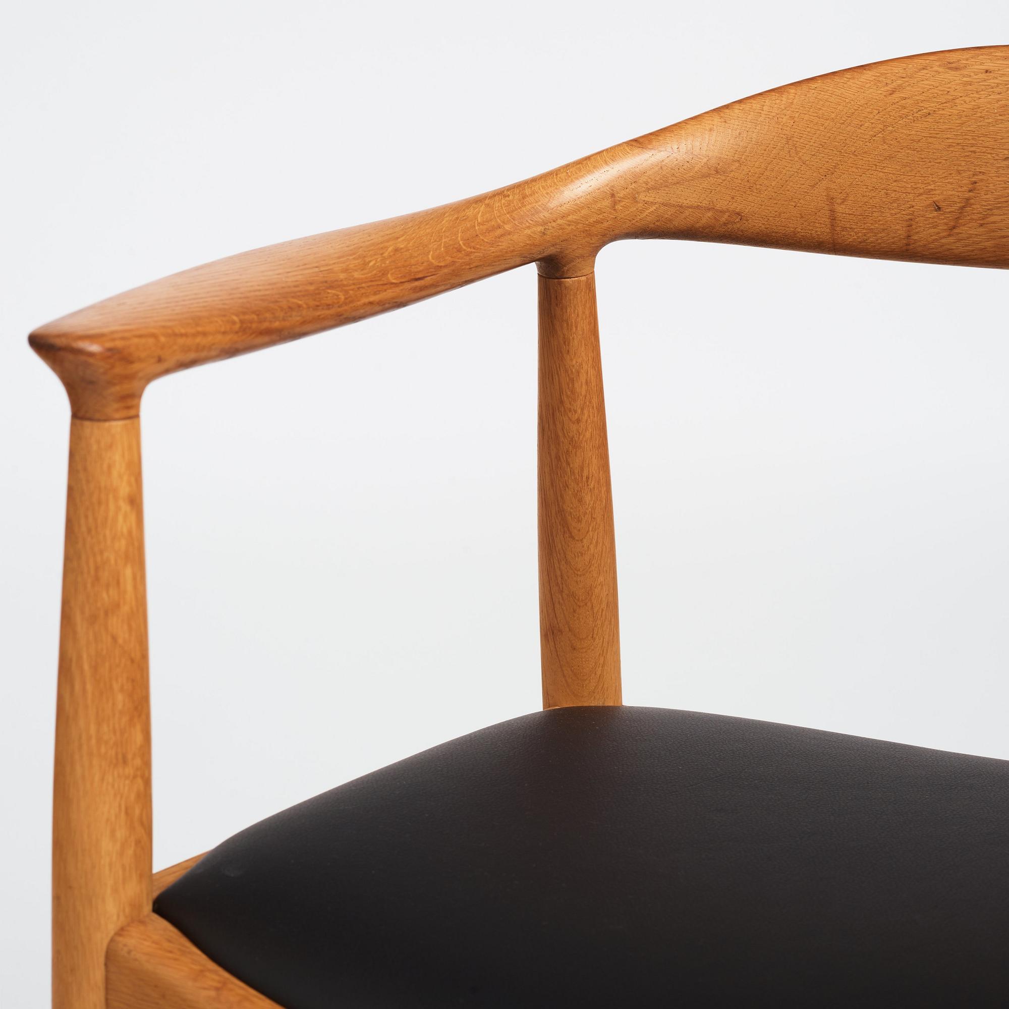 Hans J. Wegner, stolar, "The Chair" ett par, JH-503, Johannes Hansen, Danmark 1950-60-tal.
