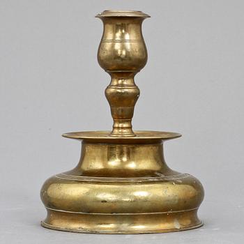 LJUSSTAKE, mässing, barock, 1700-tal.