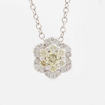 Brilliant cut diamond necklace.