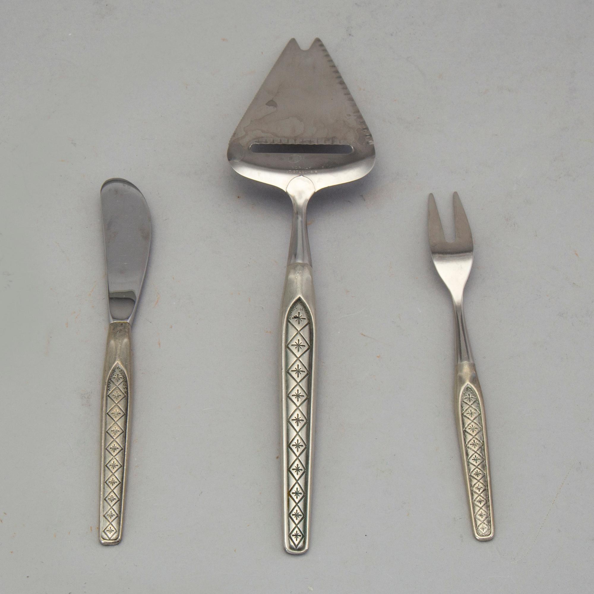 BESTICK, 109 delar, tenn och rostfritt stål, Hardanger, Norge, 1970-tal.