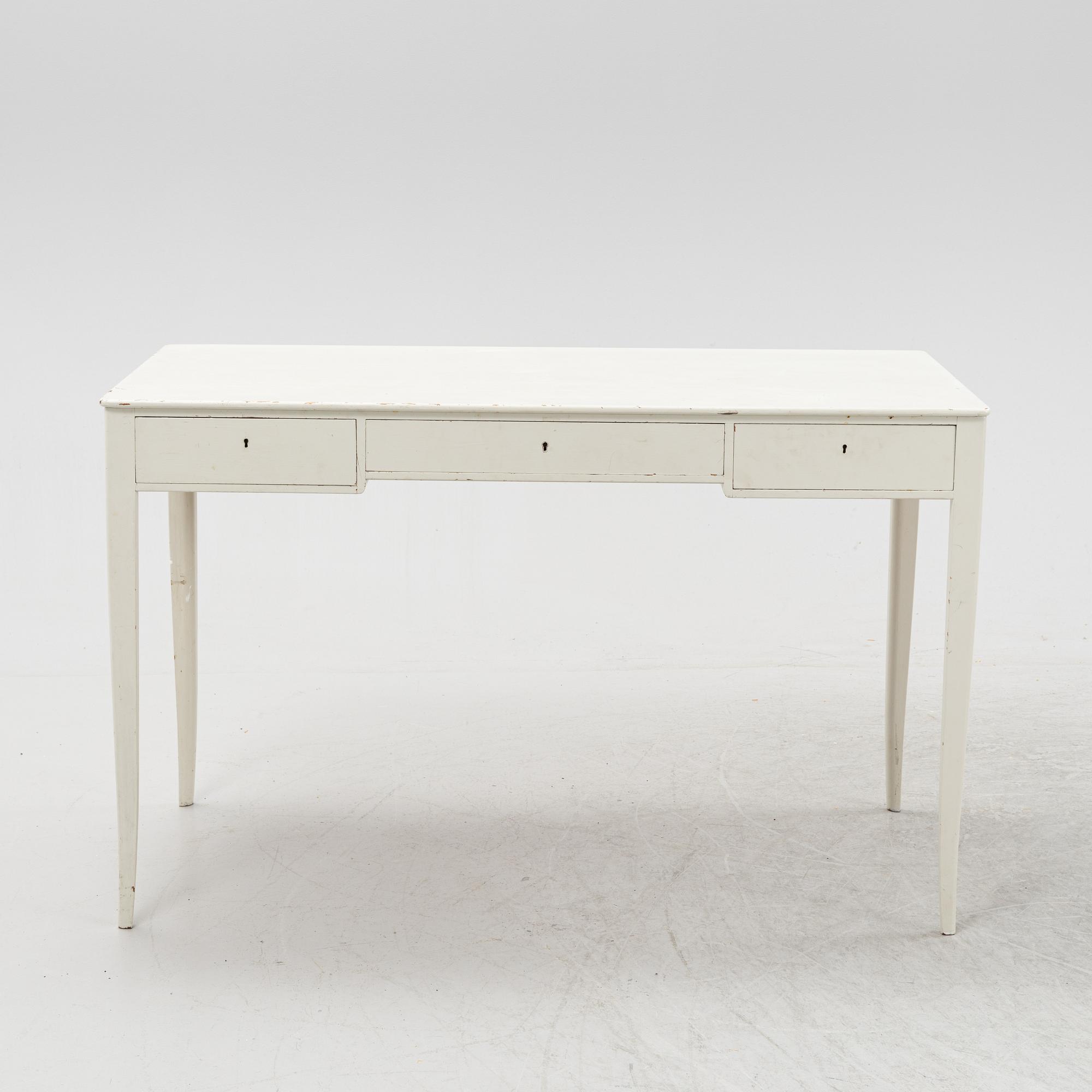 Carl Malmsten, skrivbord, "nya guldheden", Åfors Möbelfabrik.