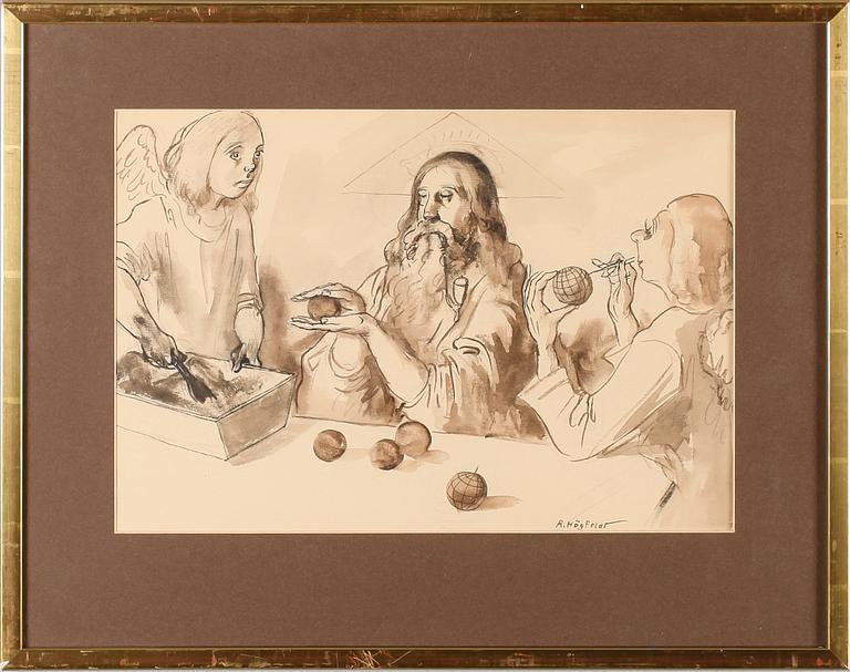 ROBERT HÖGFELDT, lavering, signerad.