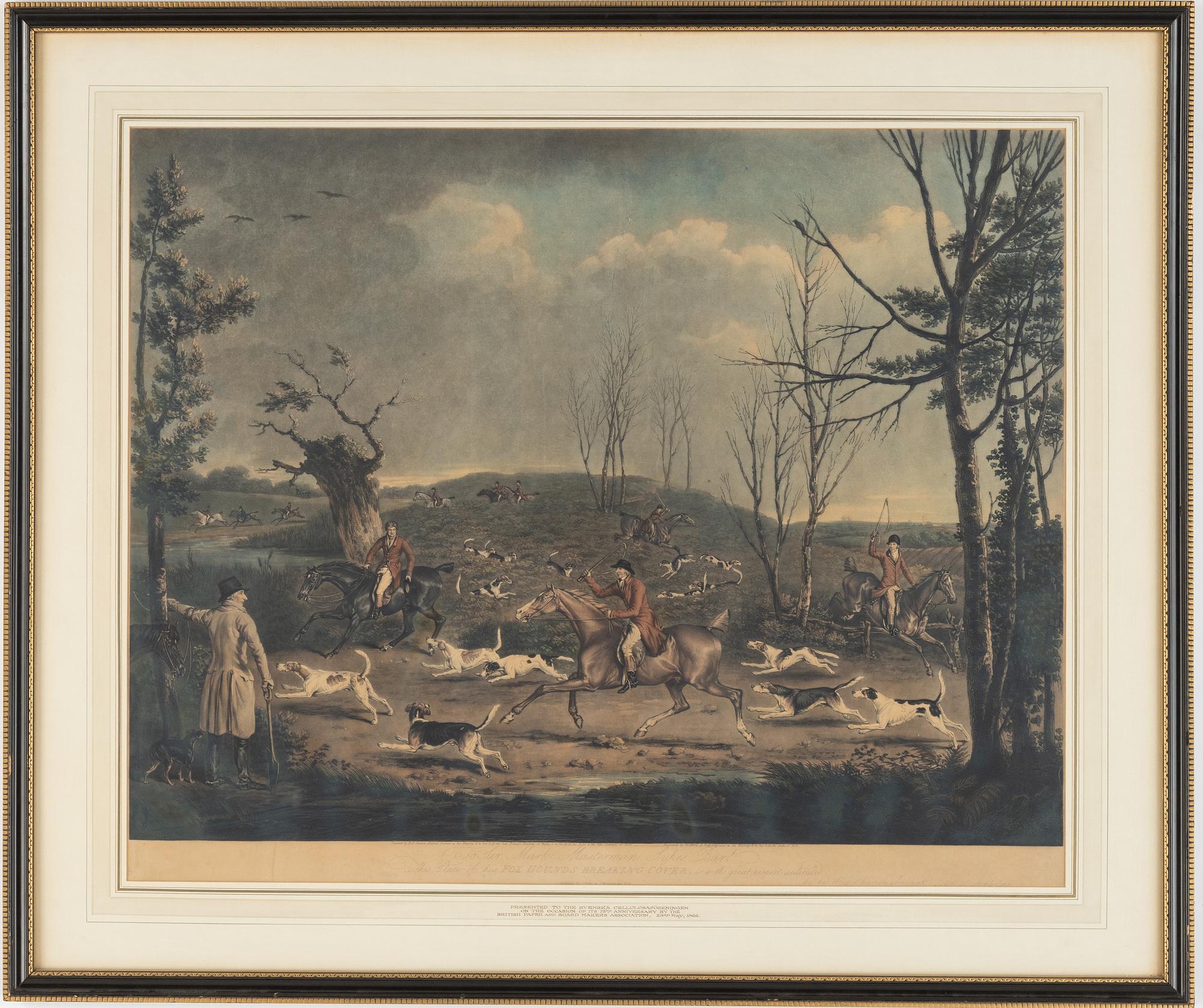 Henry Bernard Chalon, after, lithograph in colours, enfraved by W Ward, 19th Century.