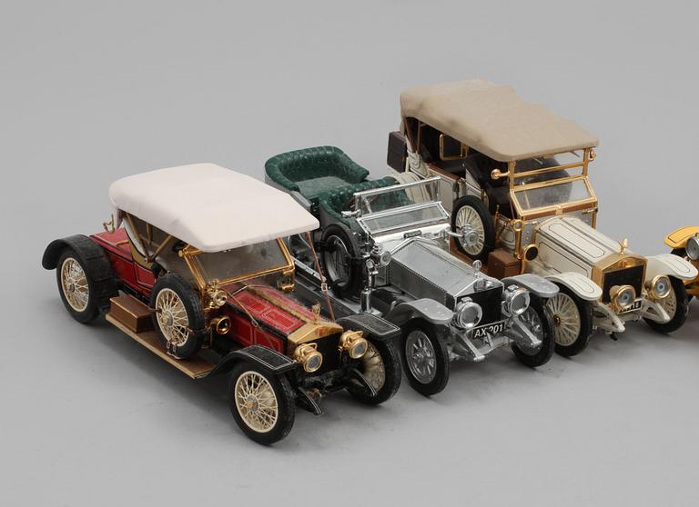 MODELLBILAR, 7 st, Franklin Mint, 1900-talets andra hälft.