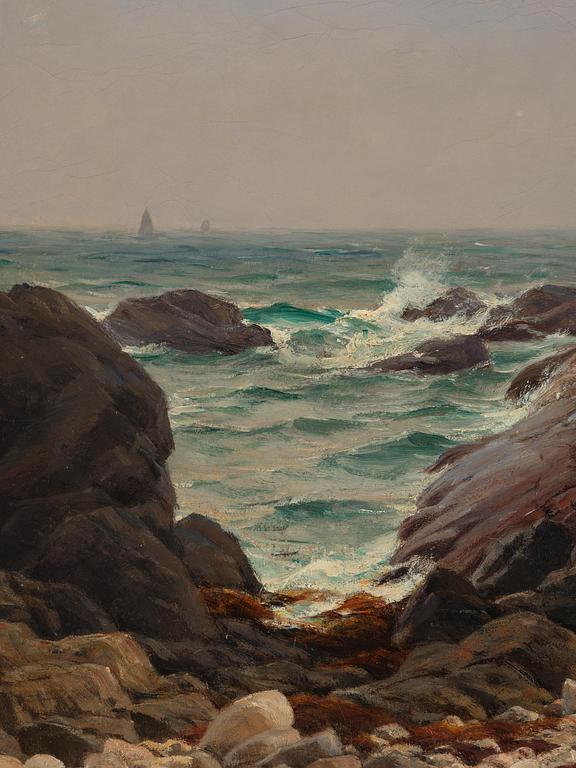 Berndt Lindholm, Waves against the cliffs.
