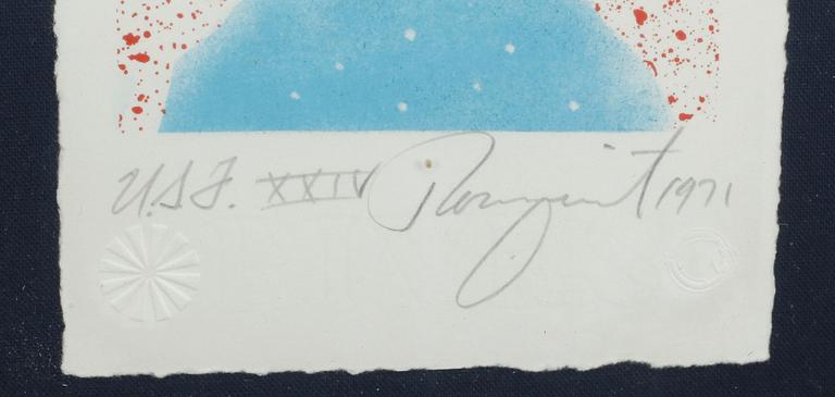 JAMES ROSENQUIST, färglitografier, ett par, signerade, daterade 1971.