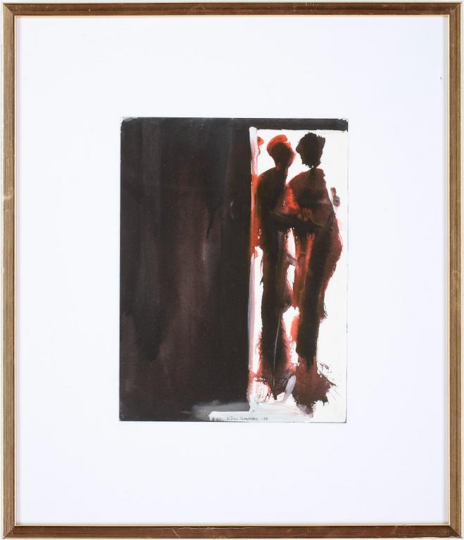 BJÖRN KRESTESEN, gouache på papper, signerad och daterad -82.