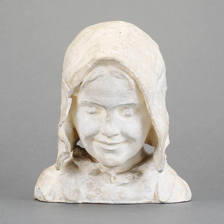 RUTH MILLES. Skulptur, gips, signerad.