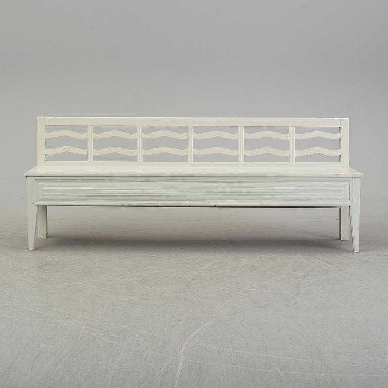 A painted pine sofa, 19th Century.