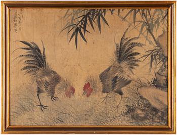 UNKNOWN ARTIST, ink and colour on paper, late Qing dynasty, signed Wu Junzhou, dated 1897.