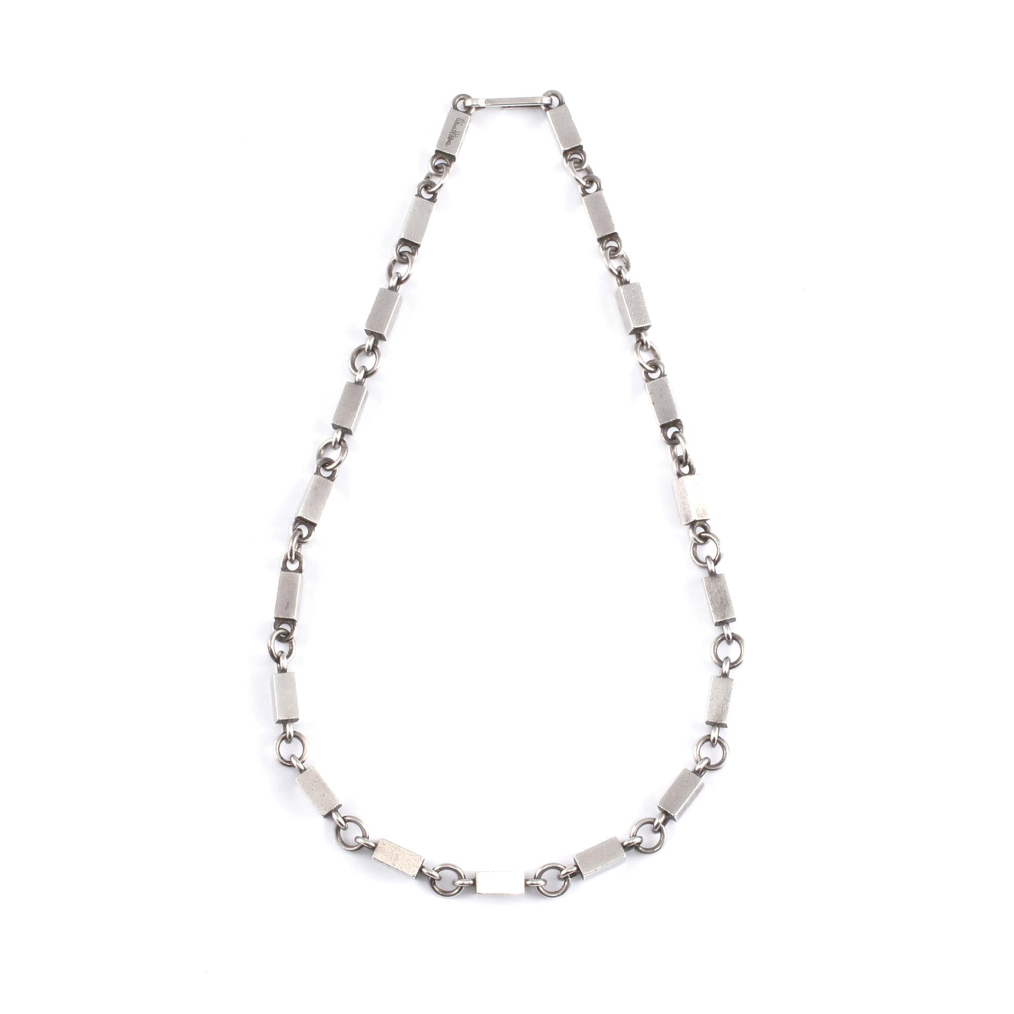 COLLIER, sterlingsilver, Wiwen Nilsson, Lund, 1960. Vikt 66 g.