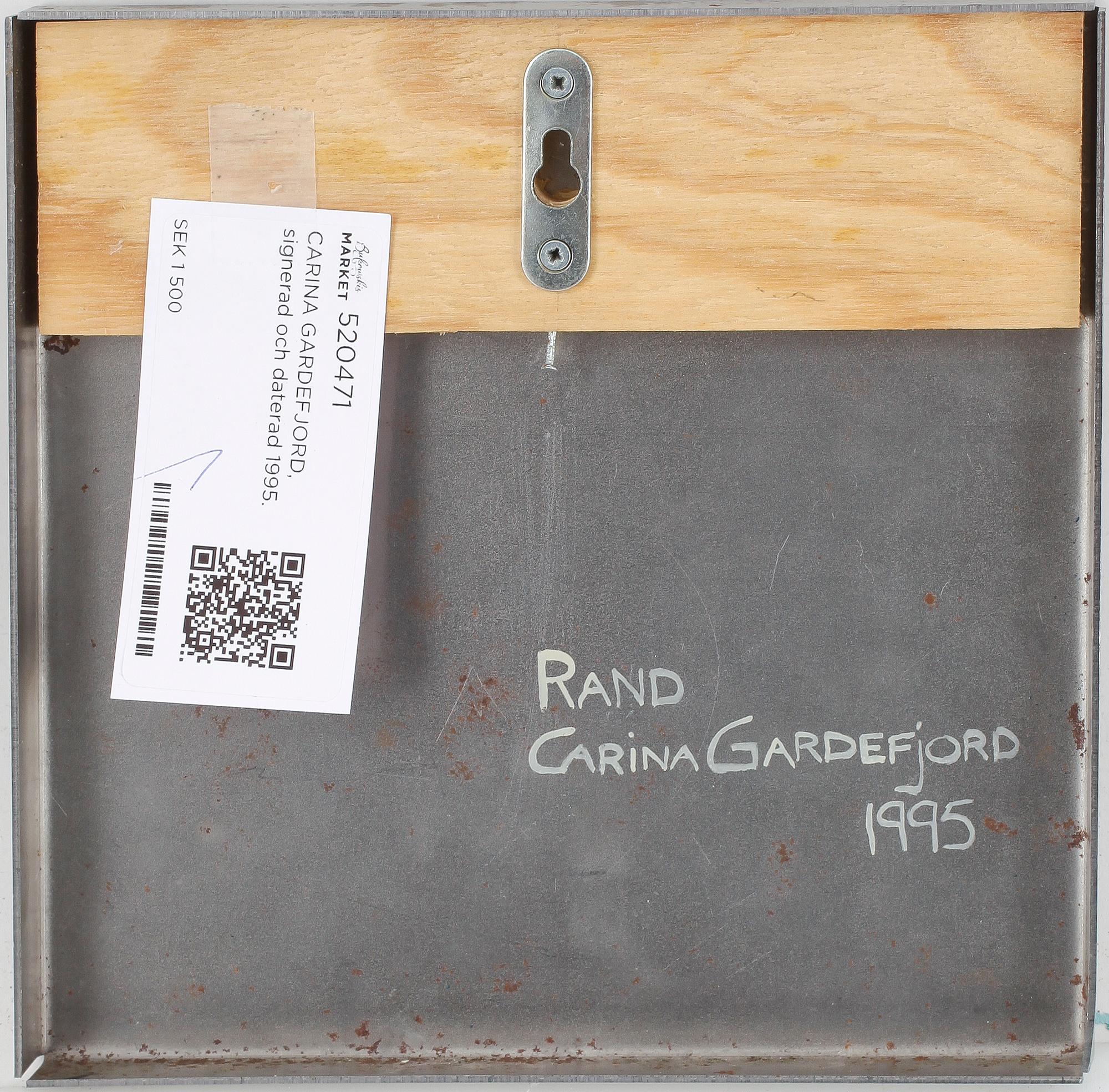 CARINA GARDEFJORD, relief, aluminium och siden, signerad och daterad 1995.