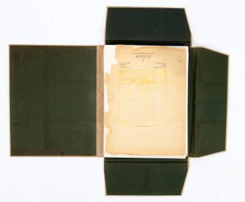 AKSELI GALLEN-KALLELA, mapp med heliogravyrer, 21 st, Werner Söderström Aktiebolag 1912.