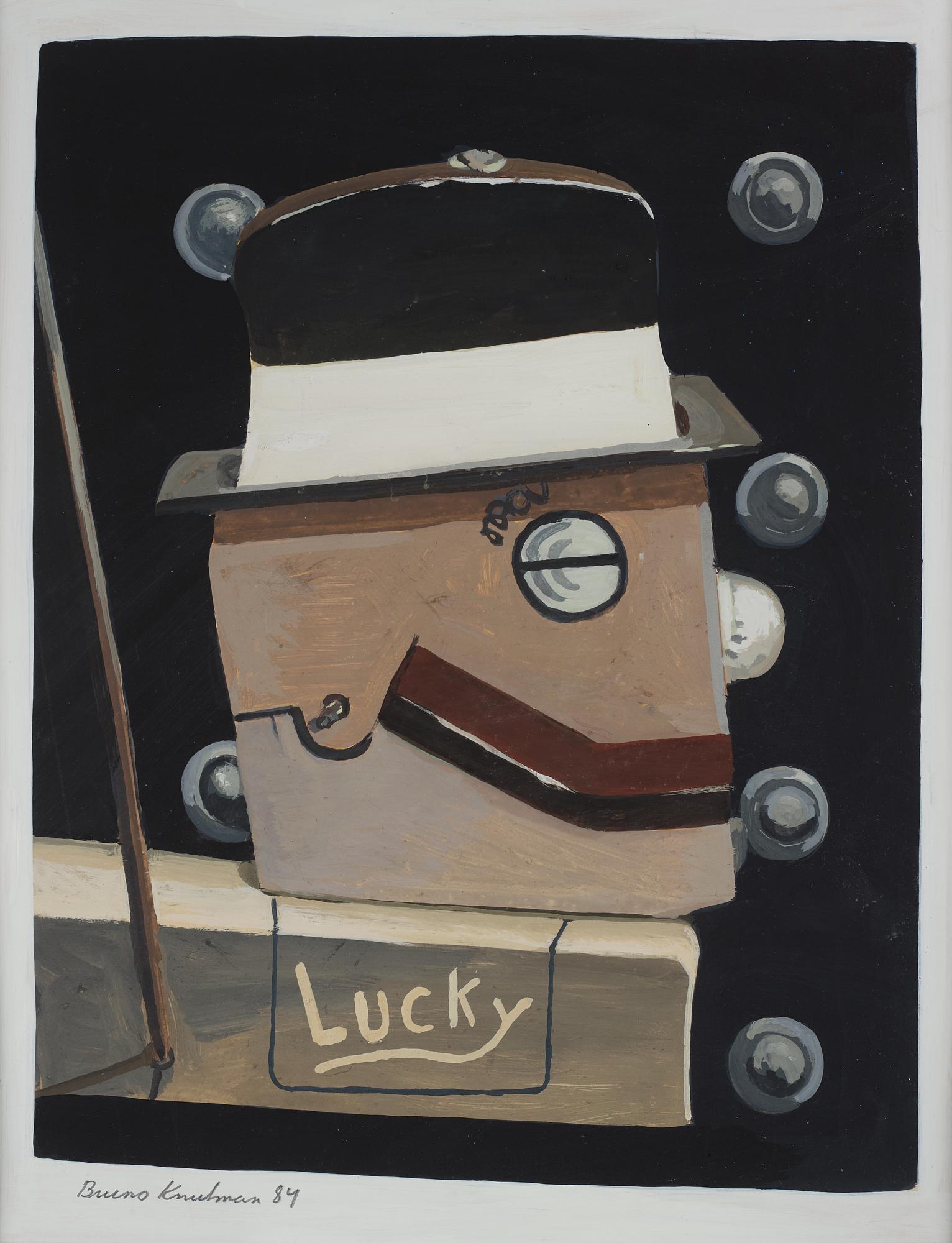 Bruno Knutman, gouache, signerad Bruno Knutman och daterad -84.
