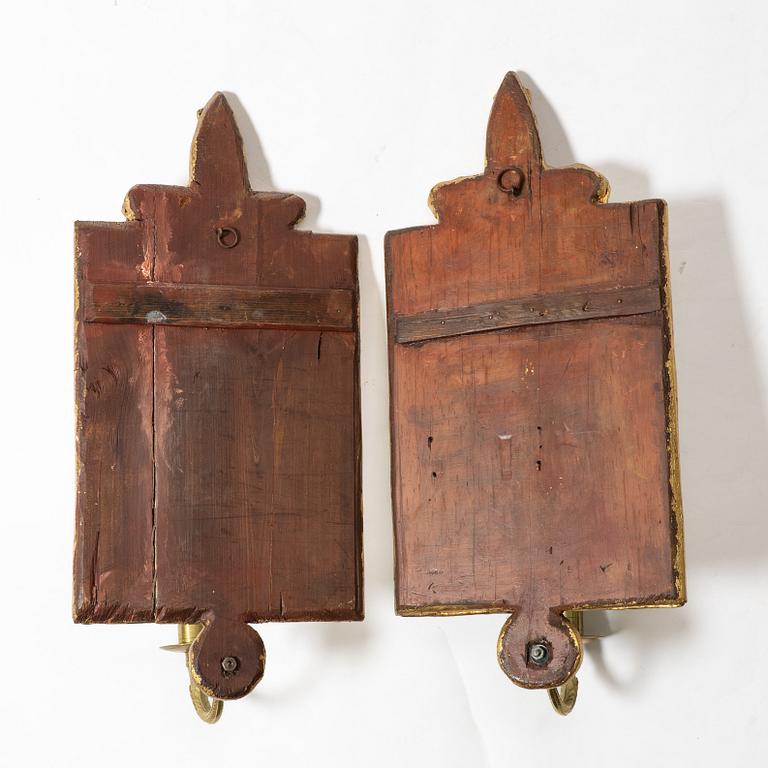 Spegellampetter, ett par, empirestil, 1900-tal.