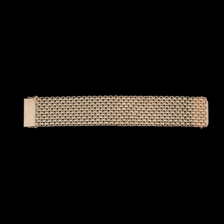 ARMLÄNK, 18k guld, total vikt ca 130 gram.