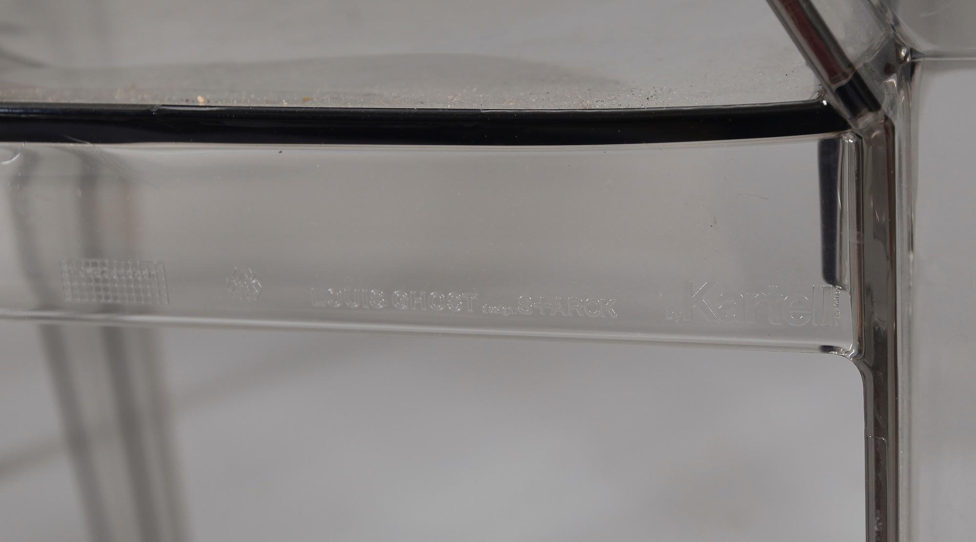 KARMSTOLAR, 1 par, "Louis Ghost", Philippe Starck för Kartell.