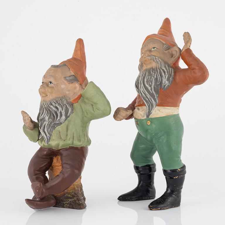 A pair of garden gnomes, second half of the 20th Century.