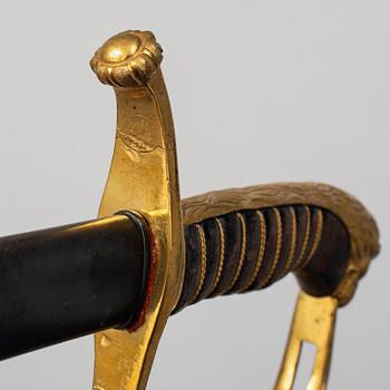 A Swedish infantry officer's sword 1899 pattern with scabbard.