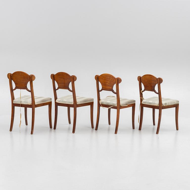 A set of four Empire chairs, first half of the 19th Century.