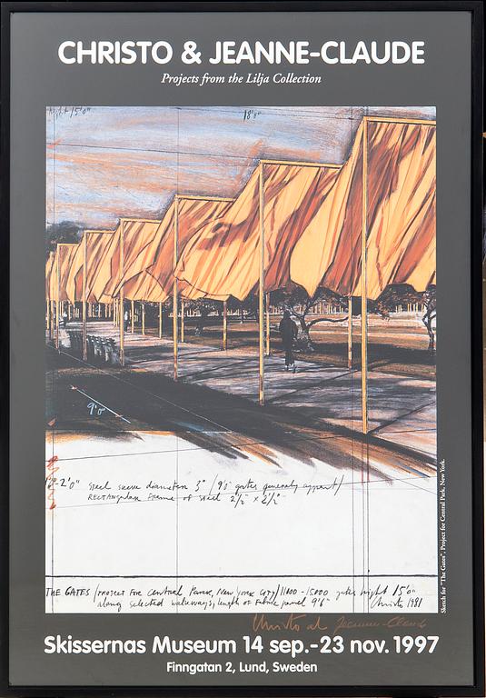 Christo & Jeanne-Claude , Christo & Jeanne-Claude, poster signed.