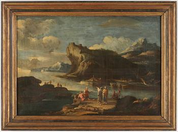 866. SALVATOR ROSA, hans krets, olja på duk, ej signerad.