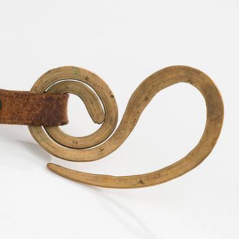 Alexander Calder, belt buckle with leather strap 1938.