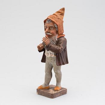 A painted terracotta santa claus figurine probably Germany early 20th century.