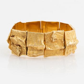 An 18K gold Lapponia bracelet design Björn Weckström "Golden Stream".